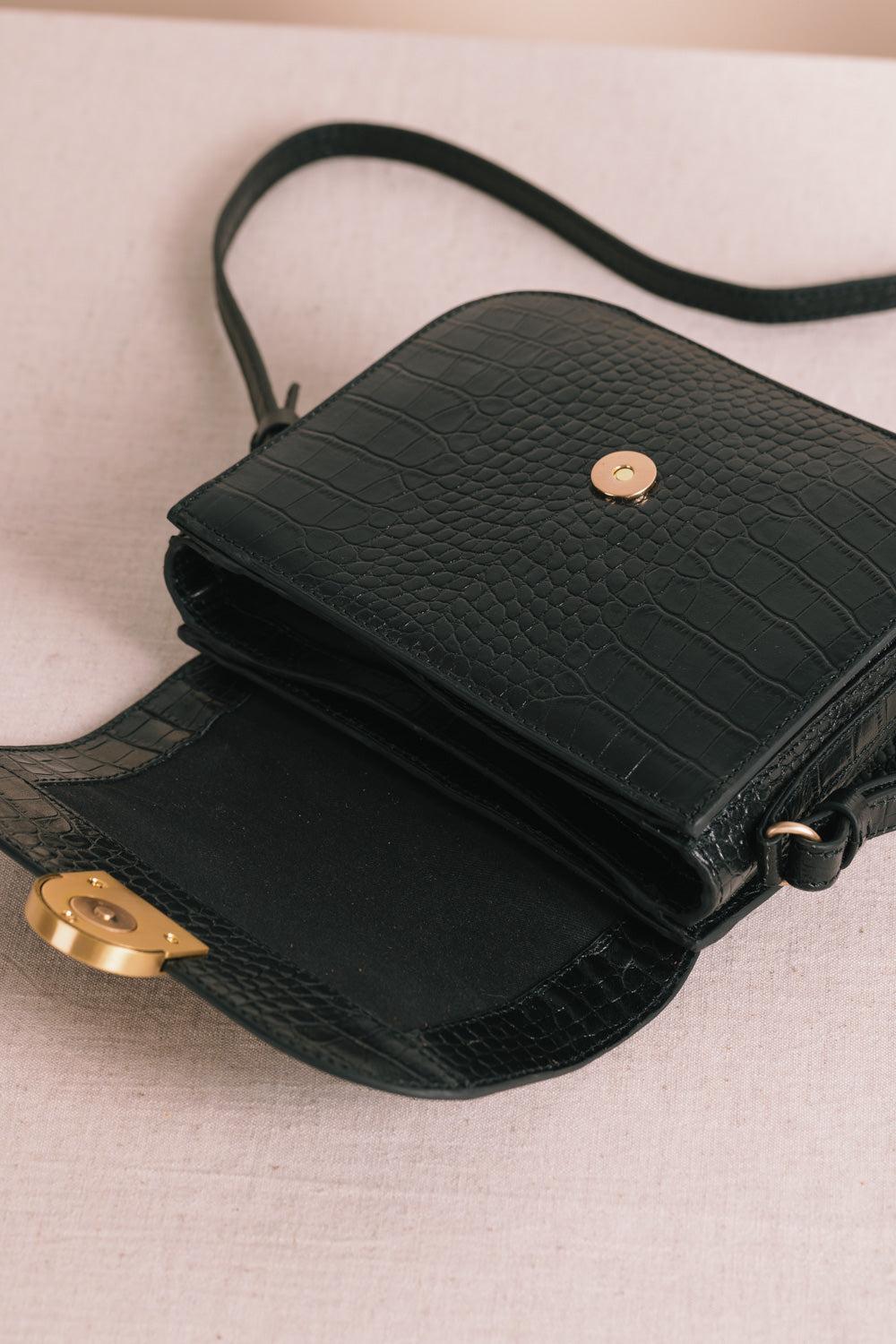 BOLSA CROCO NOIR