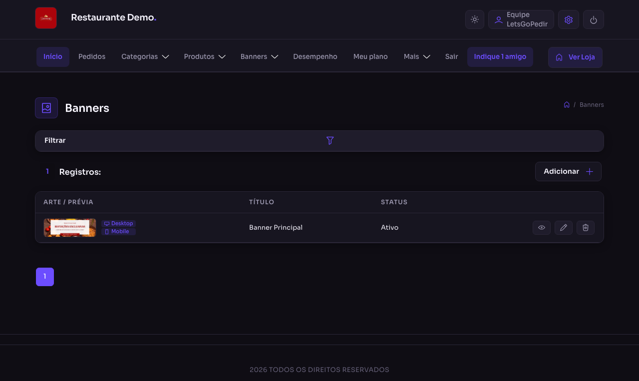 Lista de Banners